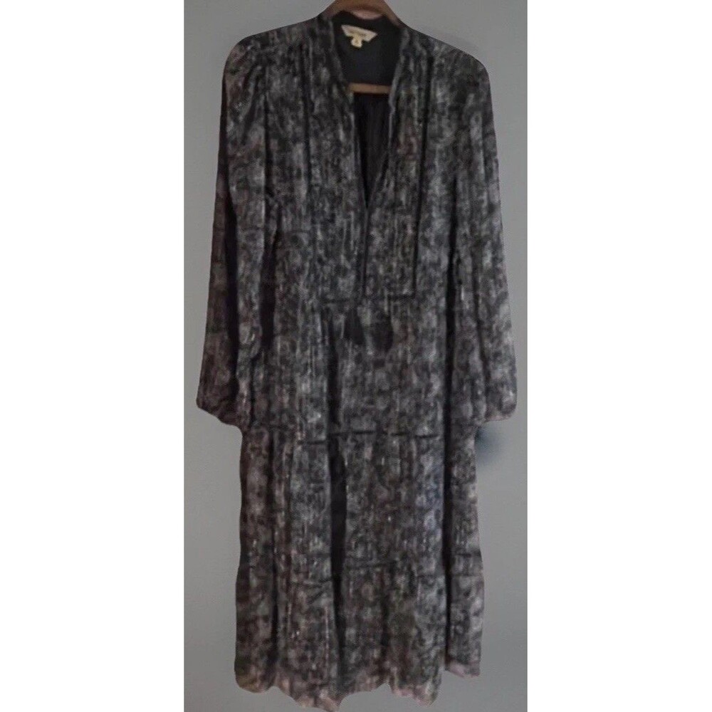 Lucky Brand Women's XL Floral Maxi Dress Boho Cottagecore Prairie
